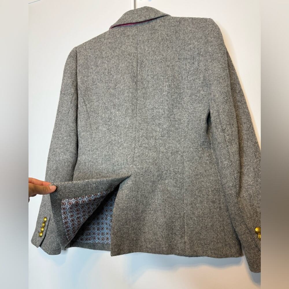 RARE J.Crew Campbell Donegal Blazer Wool Heather Graphite Sz 4 - Picture 12 of 16